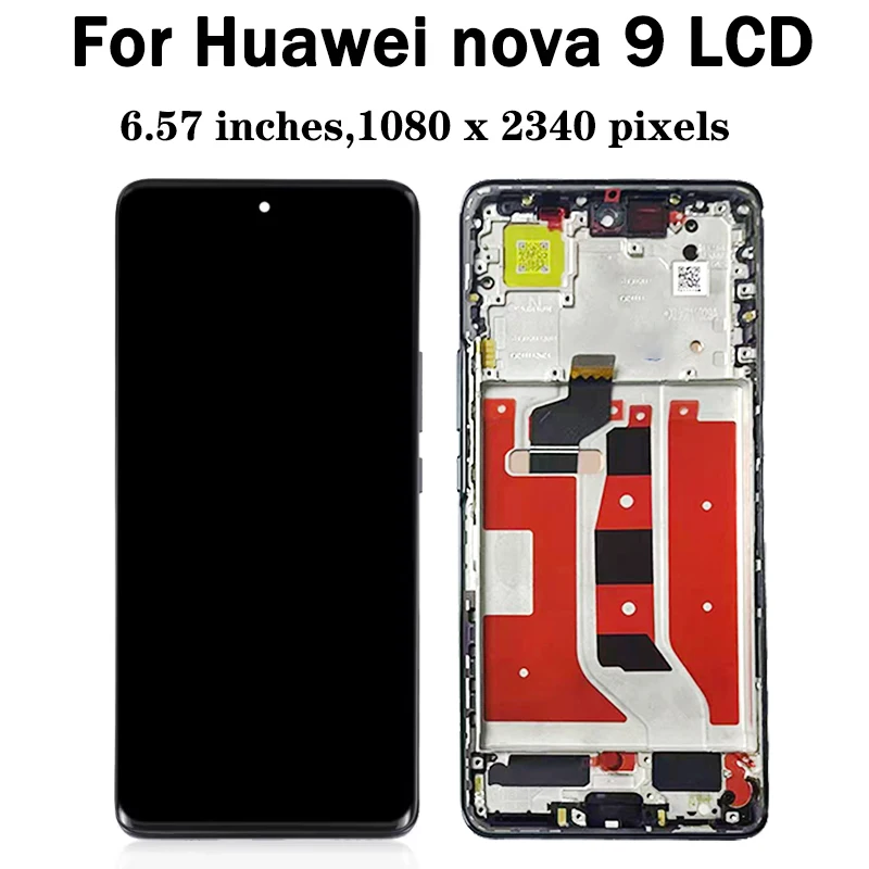 NAM-AL00, NAM-LX9 Premium Lcd For Huawei nova 9 nova9 Display Touch Screen Digitizer Panel Assembly Lcd Screen With Frame