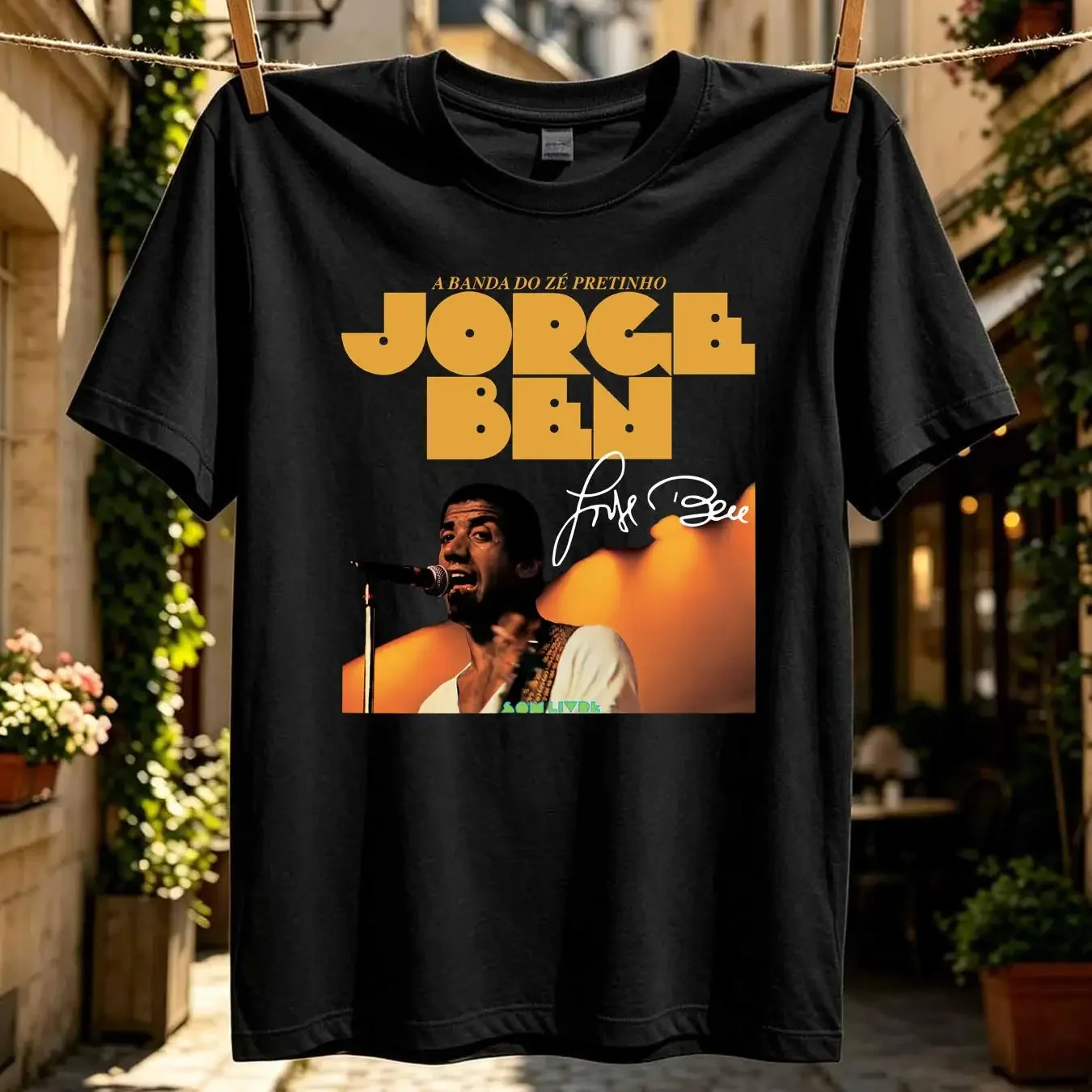 washed T Shirt Jorge Ben Jor Signature  All Size S to 2345XL TM94 long sleeves vintage Washed streetwear Stylish Breathable