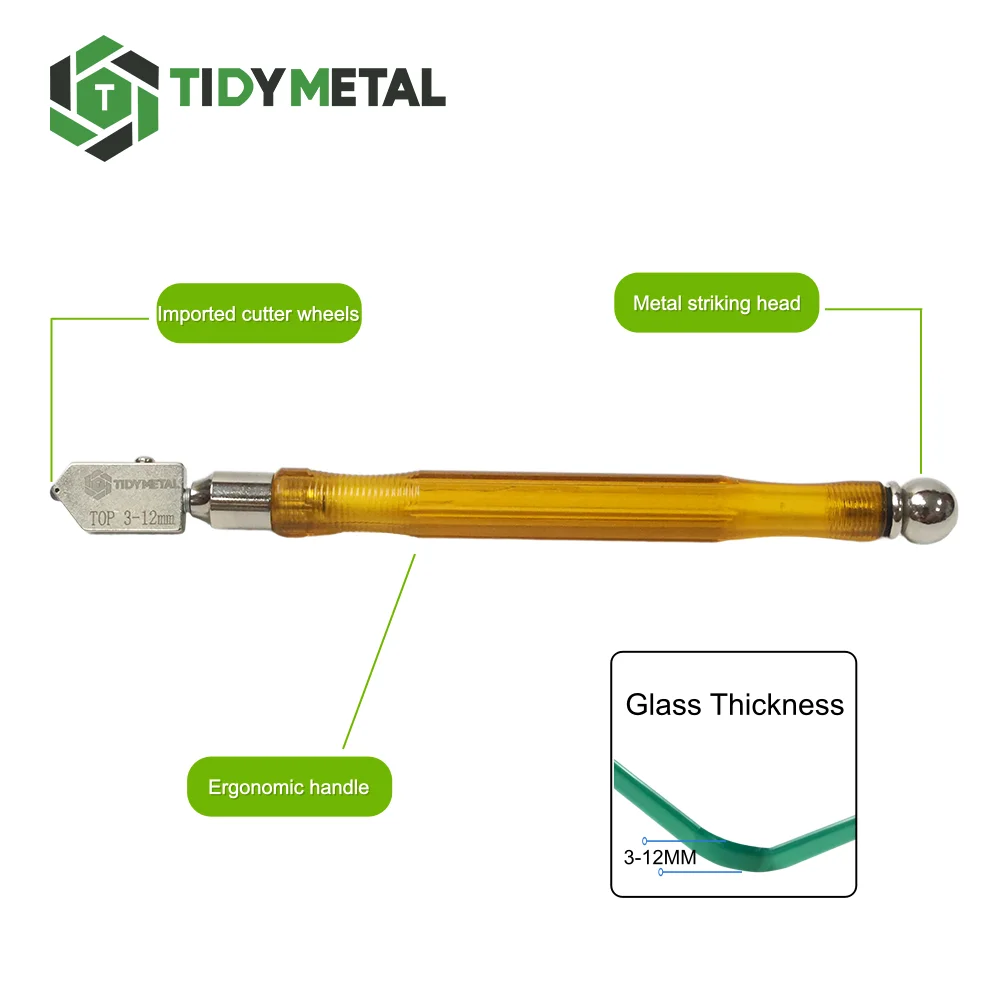 Mini Glass Cutter Portable Handheld Manual Tool Small Diamond Glass Cutter for Home DIY Cutting Glass Tile Mirror 3-12mm