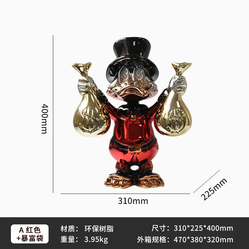 Sculptuur persoonlijkheid binnenhuis grote mond eend glasvezel creatieve decoratie ornament decoratie