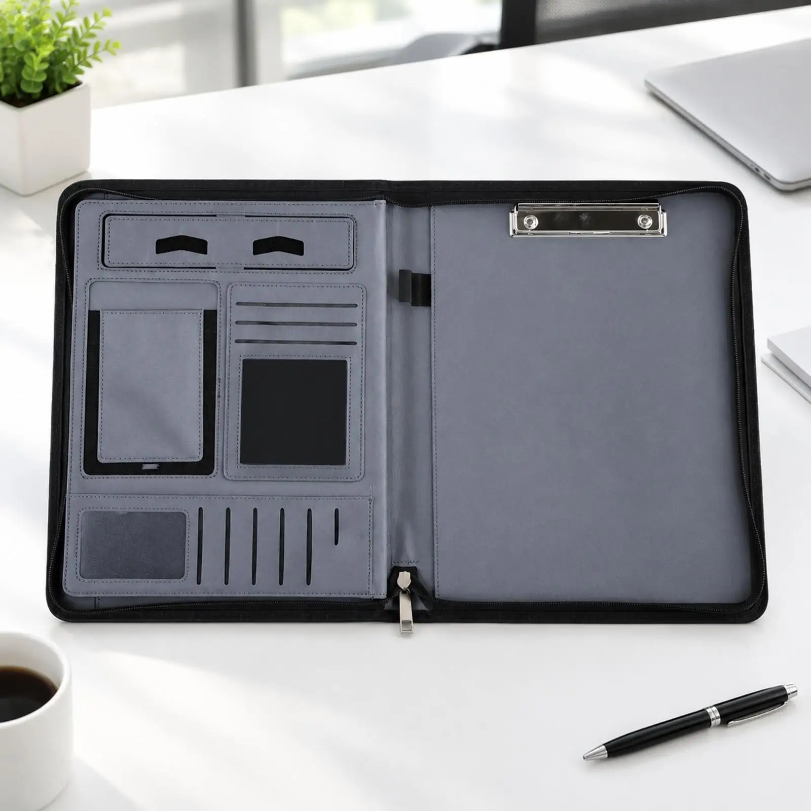 a4-leather-document-folio-portable-zippered-business-folio-with-handle-multi