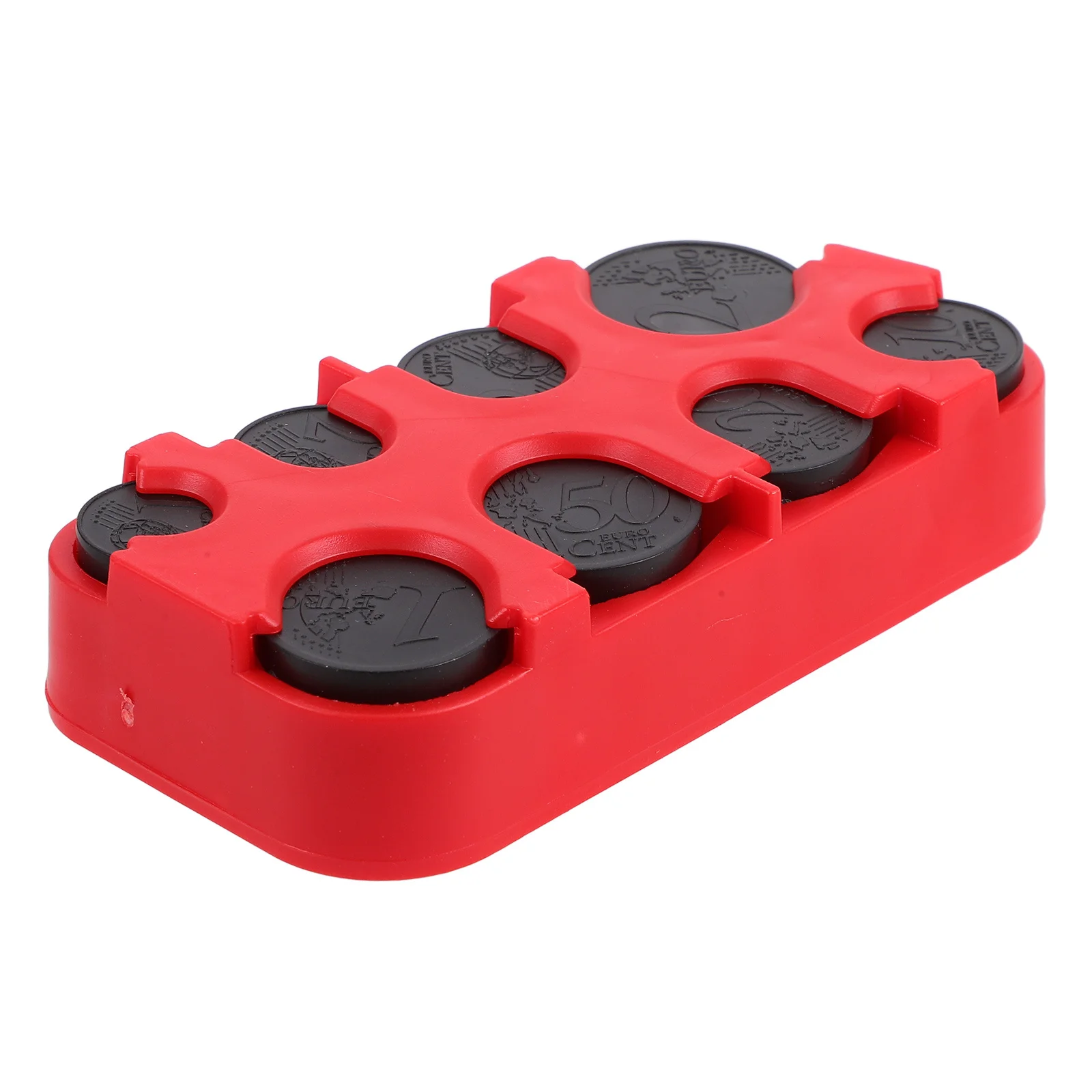 Coin Holder Organizer Boxes Cup for Car Portable Change Red Automotive Holders Display Case