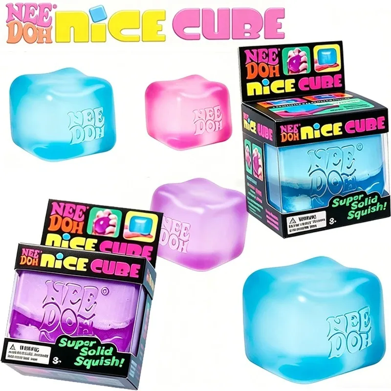 Slow Rebound Maltose Ice Cube Water Cube Squish Block Needoh Soft Squeeze Fidget Toy Stress Relief Vent Squishy Gift For Teens