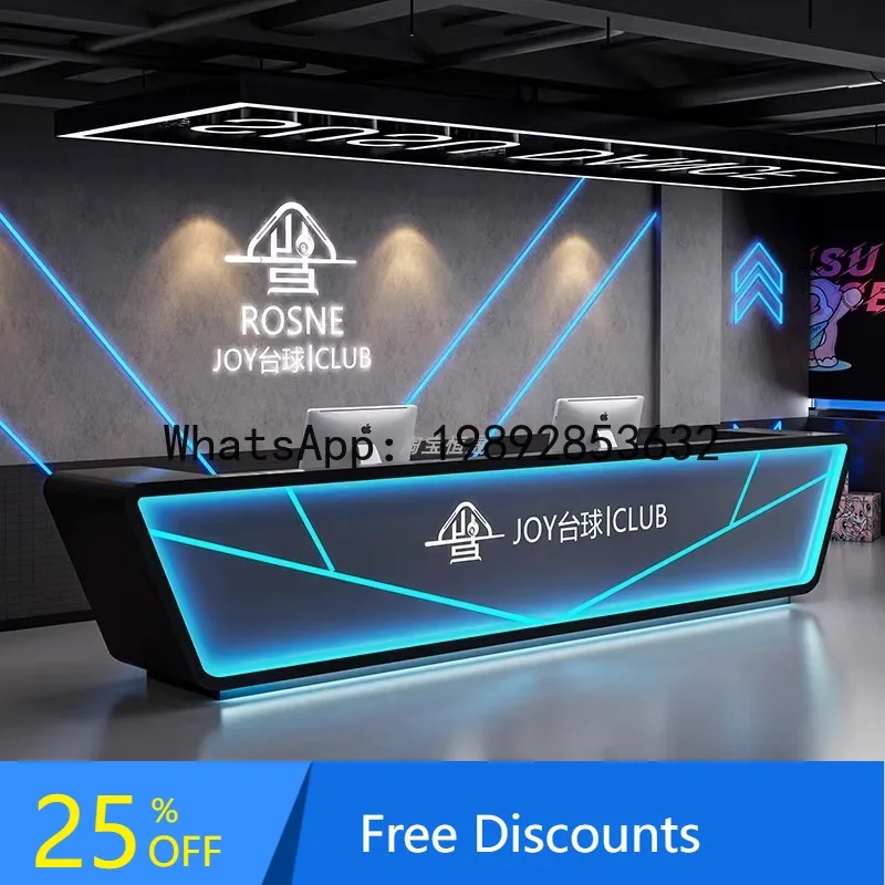 CZ Industrial Style Billiard Hall Bar Counter E-sports Hotel Front Desk KTV Bar Cashier Counter