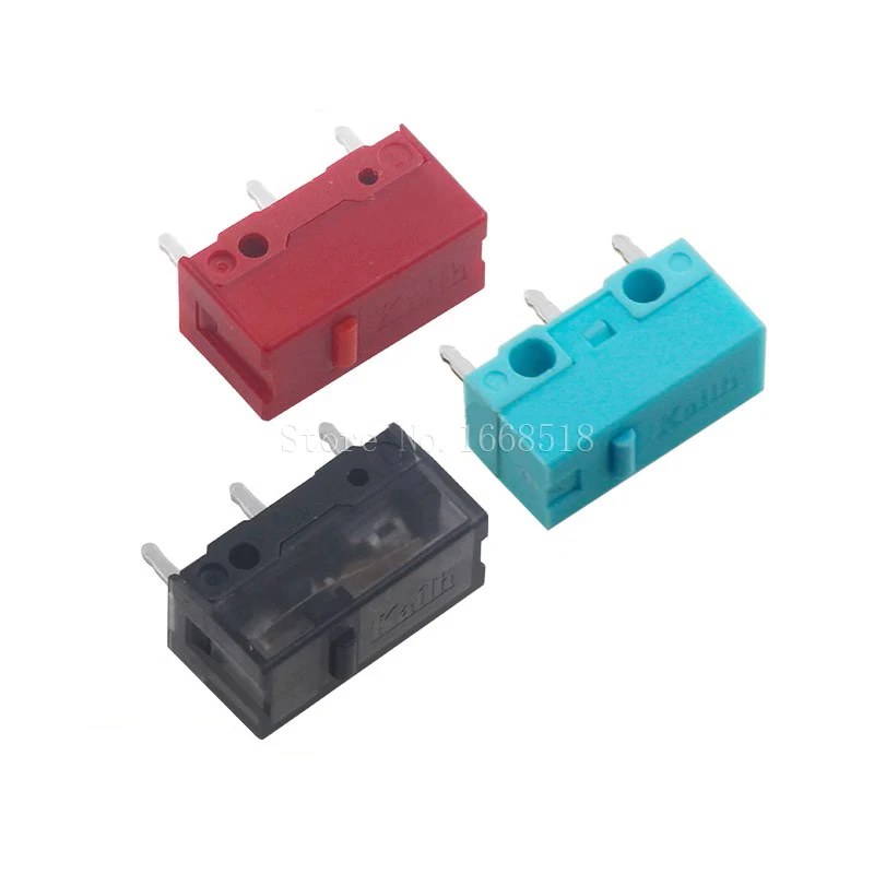 2PCS/Lot Kailh GM2.0 GM4.0 GM8.0 Micro Switch 20M 40M 80M Million Times Life Gaming Mouse 3Pin Black Dot Red Dot Blue Dot