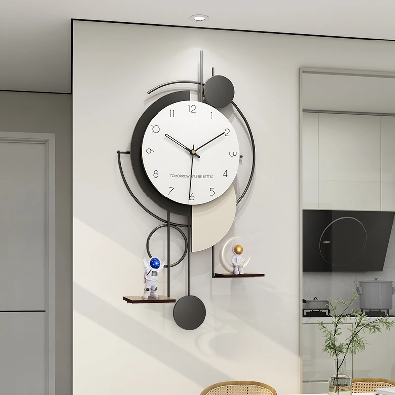 Pendulum Living Room Clocks Wall Modern Wood Large Digital Wall Clock Decoration Items Reloj Digital Pared Minimalist Decor