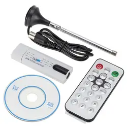 Sintonizador de TV Digital por satélite DVB T2 USB, receptor de antena con Control remoto HDTV para DVB-T2/DVB-C/FM/DAB, ordenador portátil y TV