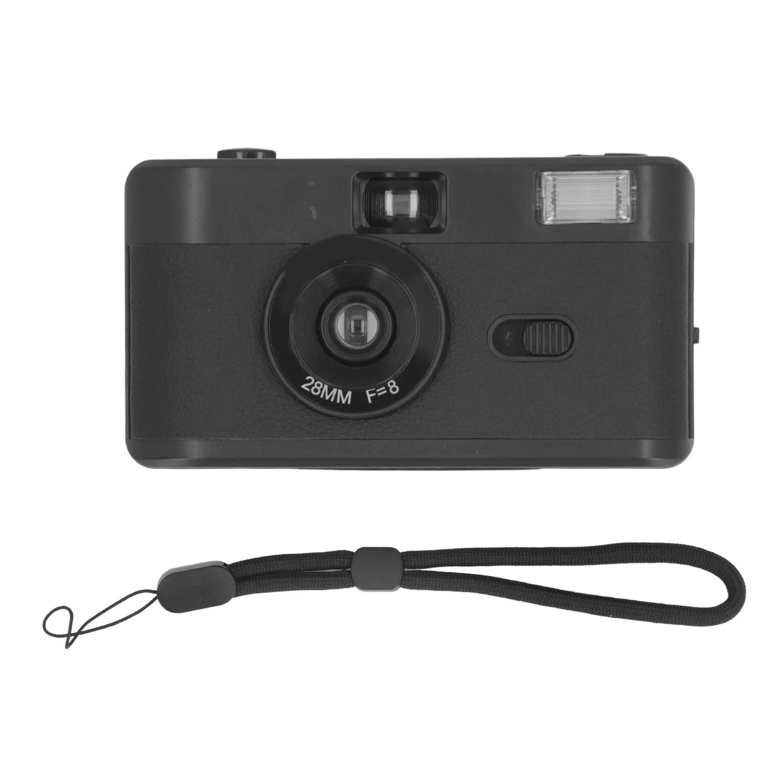 35MM filmcamera, herbruikbaar, lichtgewicht, vintage design, met ingebouwde flitser en 28MM F/8 lens, 1/120s sluitertijd, 35mm retro camera
