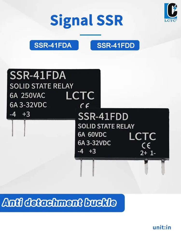 SSR-Halbleiterrelais DC zu DC Slim-Relaismodul 3–32 VDC 6 A Mini-Relais berührungsloses DIN-Schienenrelais SSR-41FDD – Detail 1