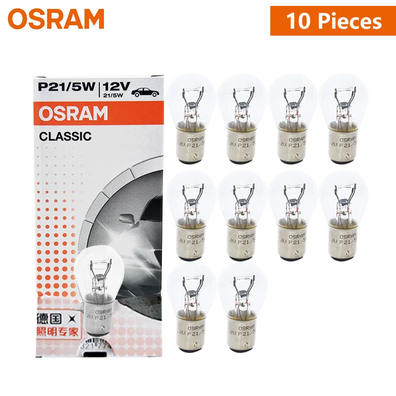 OSRAM Original P21/5W 1157 Car Standard Turn Signal Light Parking Lamp OEM Auto Stop Bulb 12V S25 21/5W 7528 Wholesale 10pcs