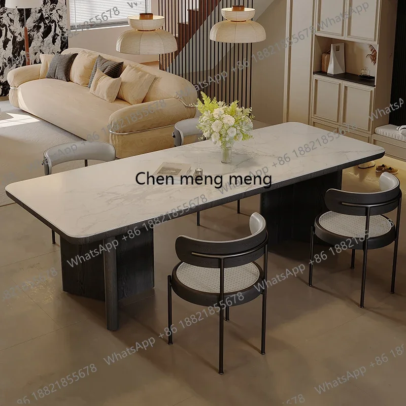ss03A Italian Simple Dining Table Modern Adult Unusual Aesthetics Special Table Restaurant Salon High Quality Muebles Home Furni