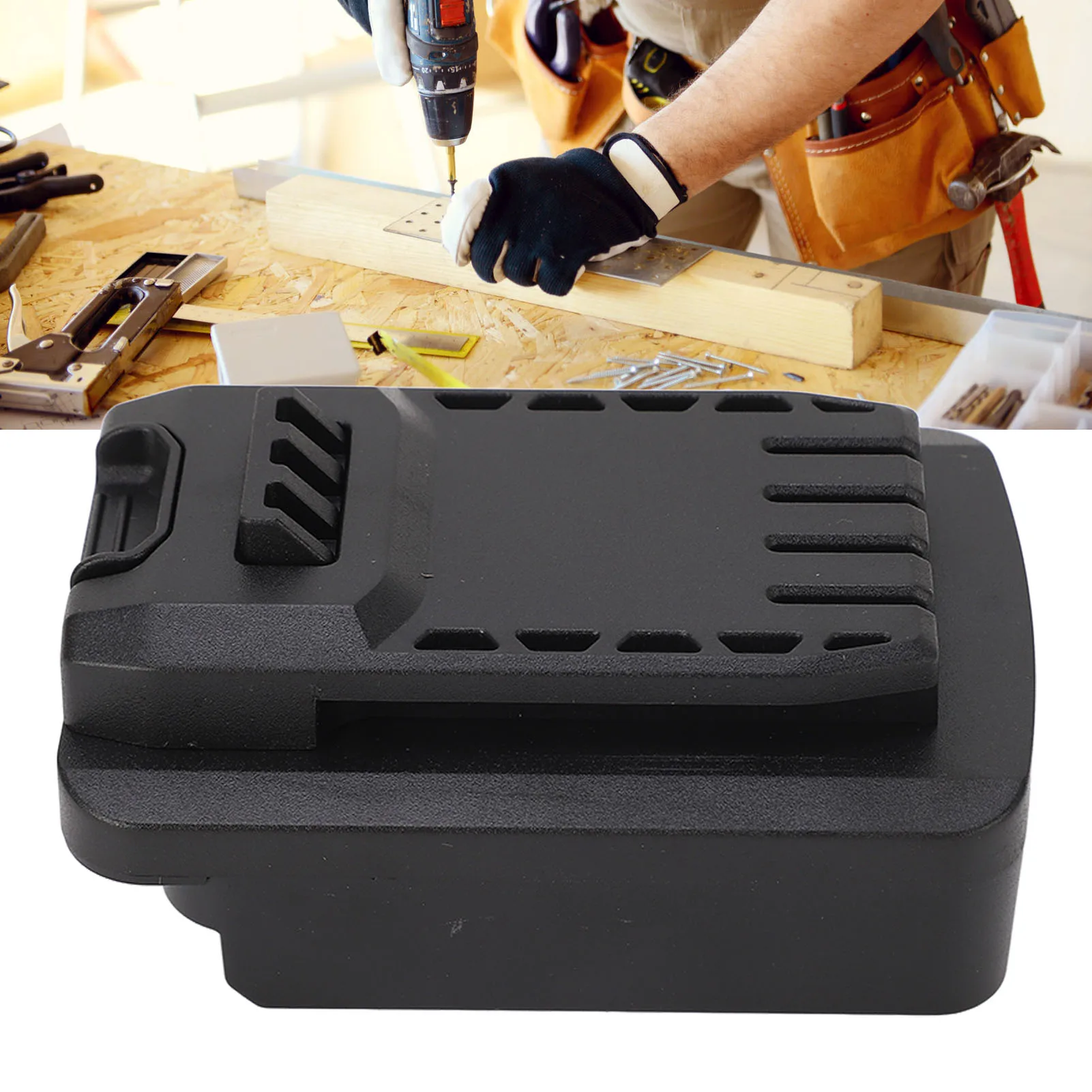 Battery Conversion Adapter Wide Compatibility ABS Battery Adapter Converter Practical Compact Plug and Play for Power Tool