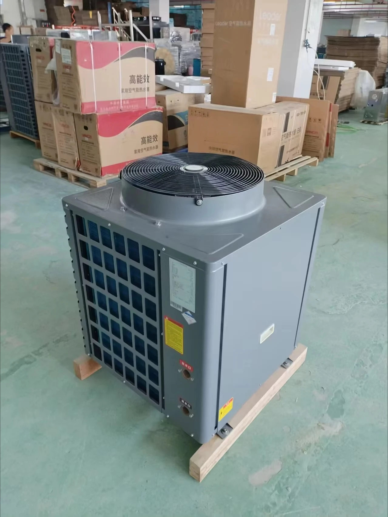 Commercial Factory Supplied Vertical Stainless Steel Air Source Heat Pump Water Heater R410A Electric Power Source