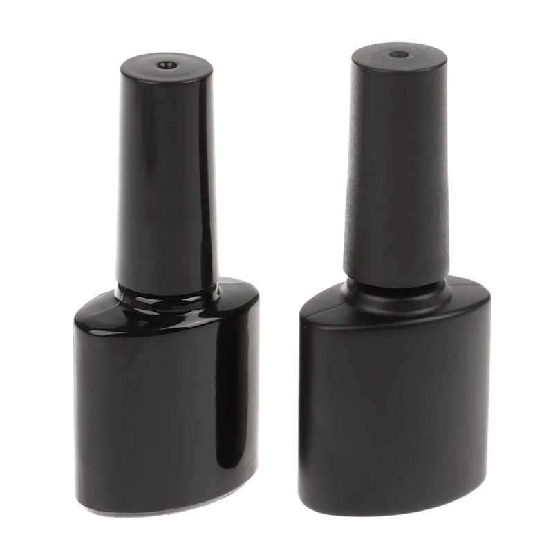 8Ml Nagelgel Fles Lege Nagellak Fles Zwarte Uv Navulbare Flessen Met Borstel Voor Reis Draagbare Cosmetische Containers