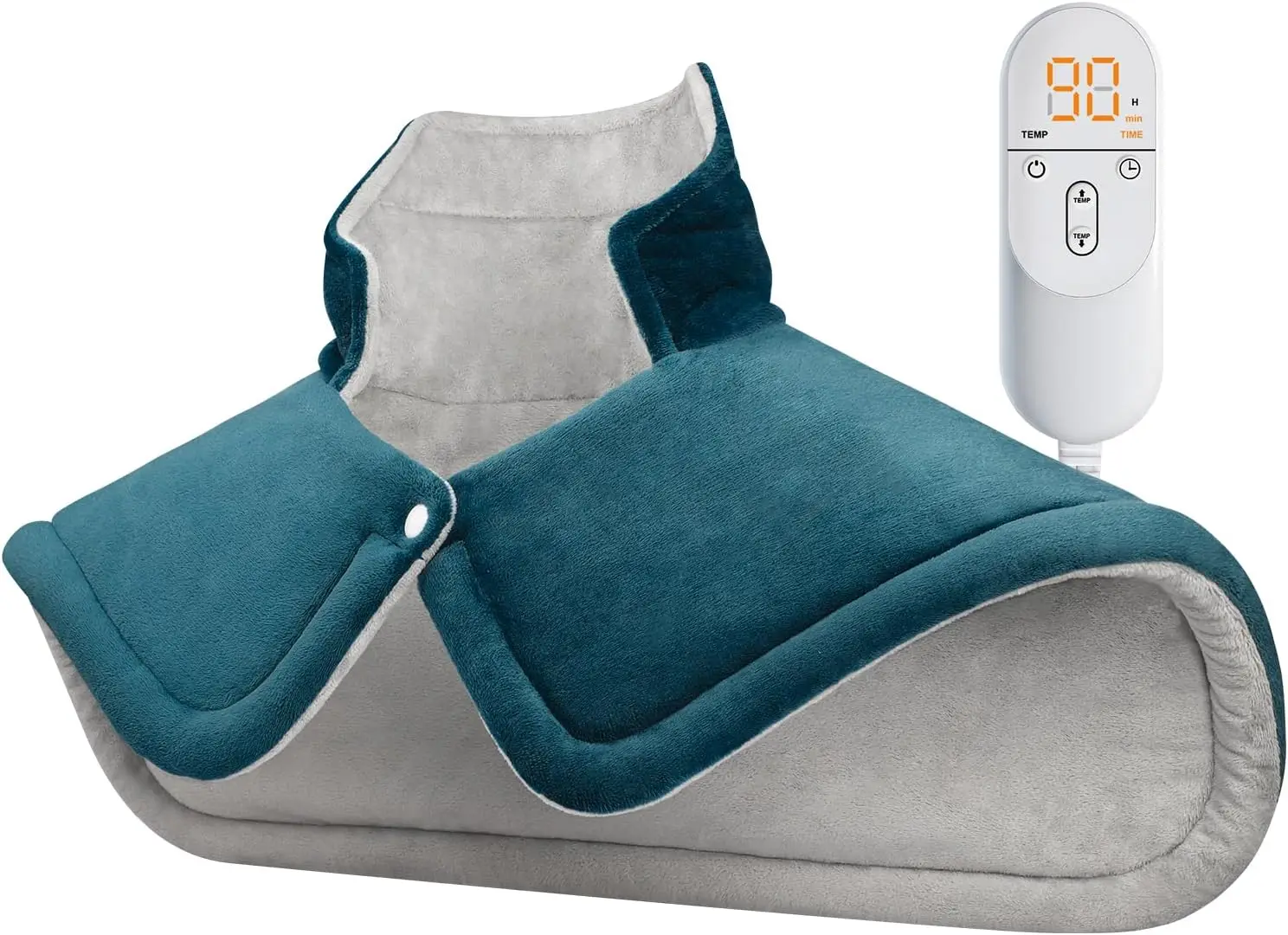 

Weighted Heating Pad for Neck, Shoulders, and Back - Adjustable Heat Settings, Machine Washable