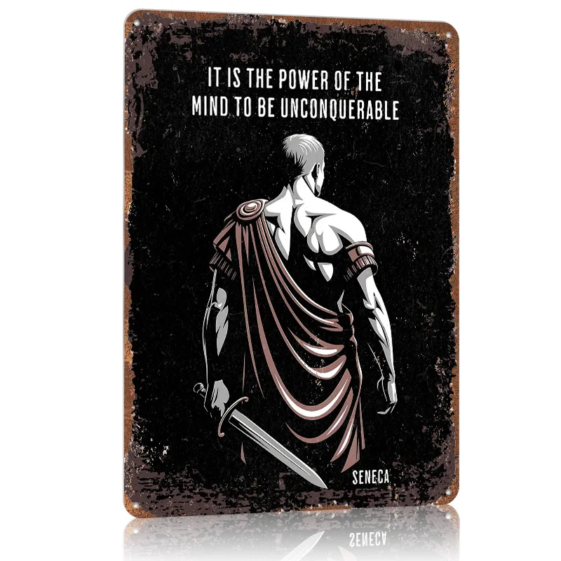 Seneca Stoic Quote Metal Poster Tin Sign Wall Art Posters on the Wall Decorations Customizable Metal Signs for Home Decoration