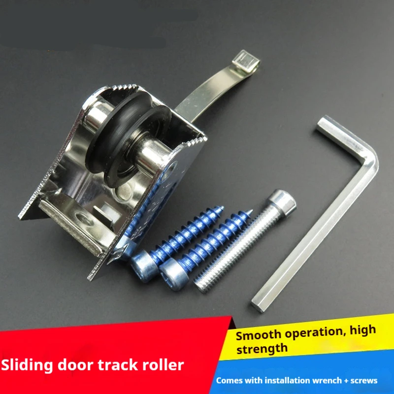 Titanium Alloy Sliding Door Pulley Partition Door Roller SingleRow Grooved Wheel 27mm Clothes And Kitchen Cabinet Sliding Pulley