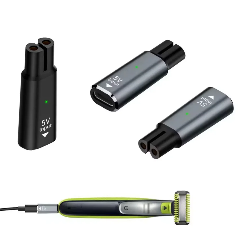 Type-C 5V Beard Trimmer Shaver Adapter Charger Converter Fitfor Philips One Blade QP2724 QP2834 BT3230 MG7910 MG5910 X3001 X3052