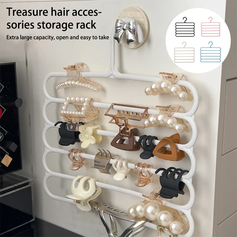 Hair Claw Storage Rack Organizer Large Capacity Headband Holder Wall Hanging Hairpin Hanger Space Multifunctional Storage Rack