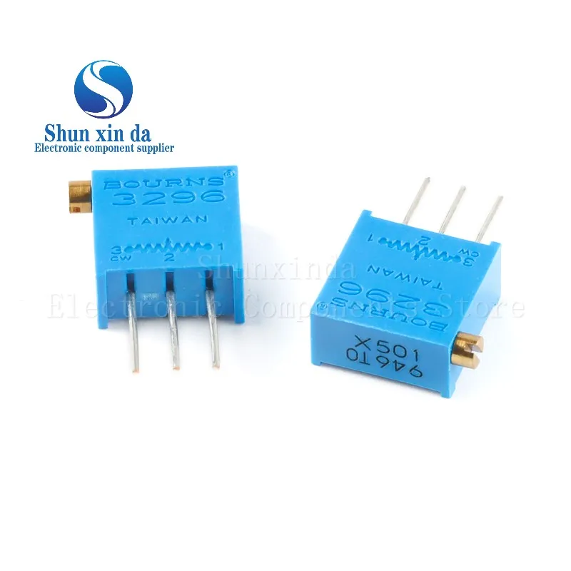 10PCS 3296 3296X 102 103 1K 2K 5K 10K 20K 50K 100K 200K 500K 1M 100R 200R 500 옴 전위차계 저항ohm Trimpot 트리머