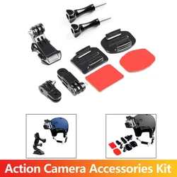Helmet Mount Adapter Screw J-hook Base For GoPro Hero 13 12 11 10 9 AKASO SJCAM Insta360 DJI Osmo Action Camera Accessories Kit