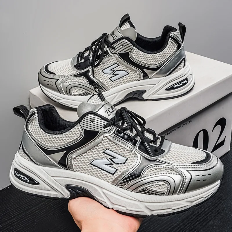 

Couple Sneakers Summer Mesh Breathable Casual Shoes Luxury Tennis Training Shoes for Men Women Air Cushioned Sport Running Shoes