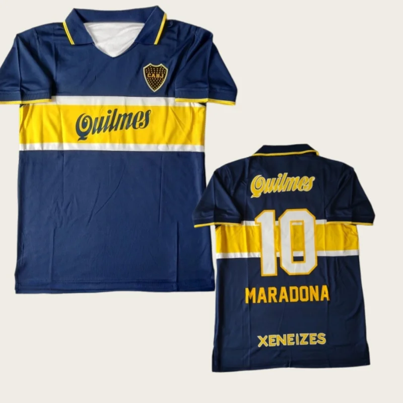 Boca-Fans 3D-Druck Retro-Stil Fußballtrikots Lieblings-Ricardel-Fußballtrikots Kurzarm-Oberteile Kurzarm-Familien-Partnerlook – Detail 4