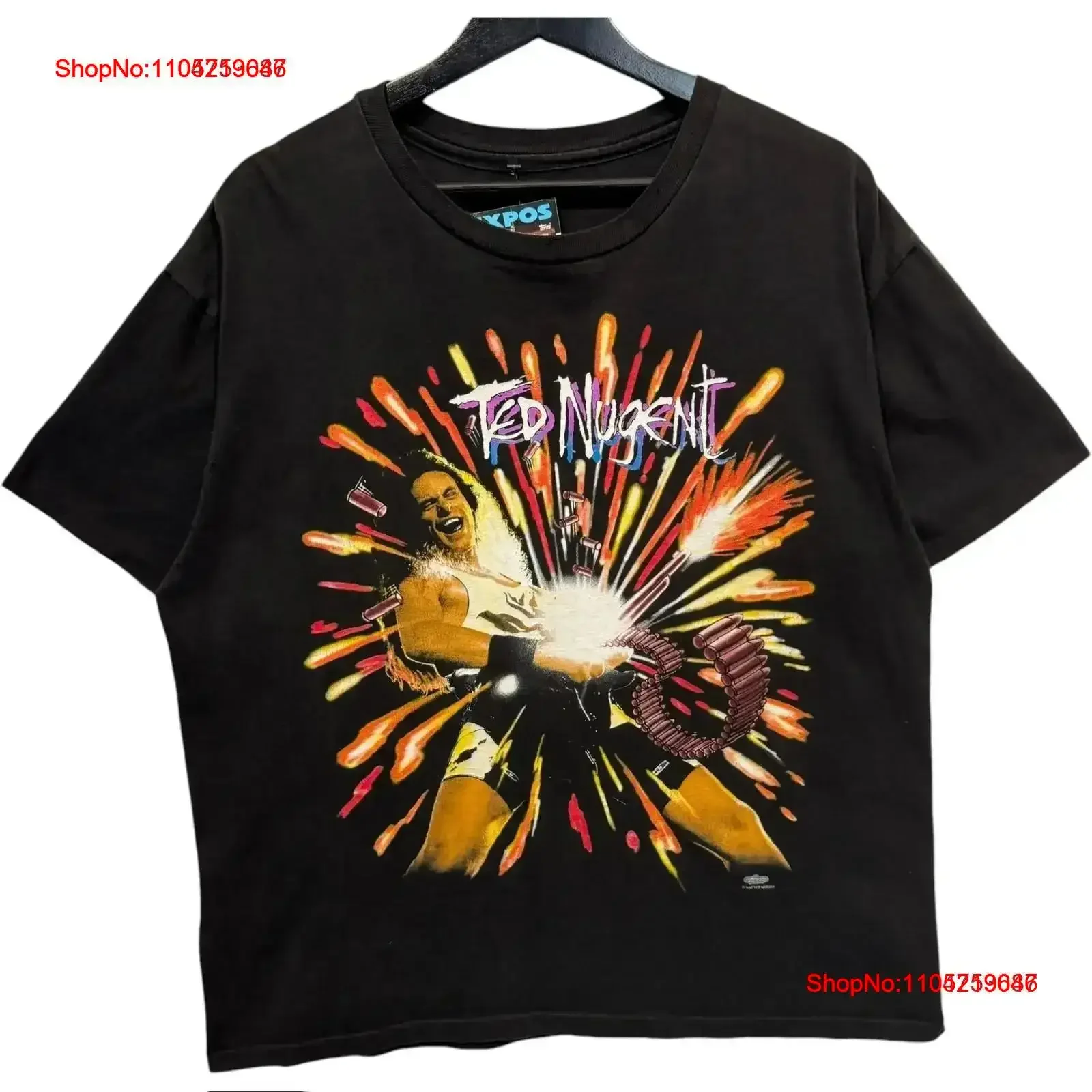 

Vintage Ted Nugent Spirt Of The World Tour T Shirt 90s XL Washed Stretched graphic fashion Stylish homme Casual vintage Washed