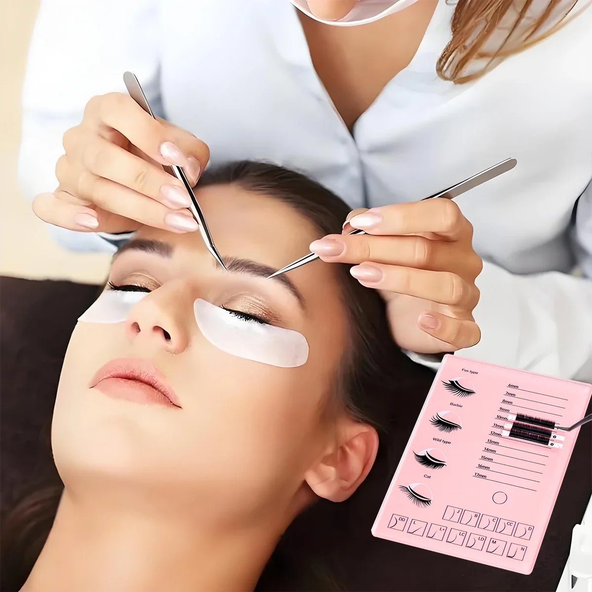 1 PC Eyelash Extender Tray False Eyelash Holder, Salon Storage Case in 3 Colours, Glue Holder for Precision Styling of Eyelashes