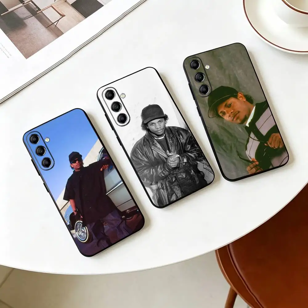 E-Eazy Hip Hop Print  Phone Case For Samsung Galaxy A73,A72,A71,A70,A53,A52,A51,Soft Silicone Black Cover