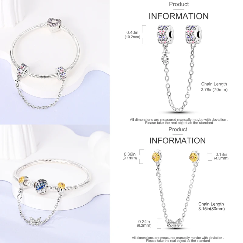 925 Sterling Silber Charm-Perlen Kaffee Ei Toast Sonne Mond Motorrad Schmetterling Frucht DIY Armband Halskette Geschenk für Frauen – Detail 3
