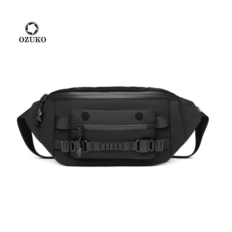 

Ozuko Outdoor Tactical Function Waterproof Chest Bags Men Techwear Waist Bags High Street Crossbody Bags bolsos сумка