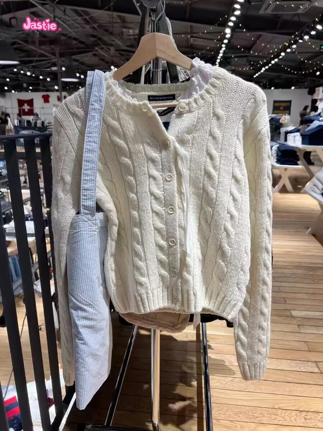 Chic Twisted Flower Knit Sweater Cardigan 2024 Spring Long Sleeve O-neck Single Breasted Casual Coat Streetwear Sweet Sweater