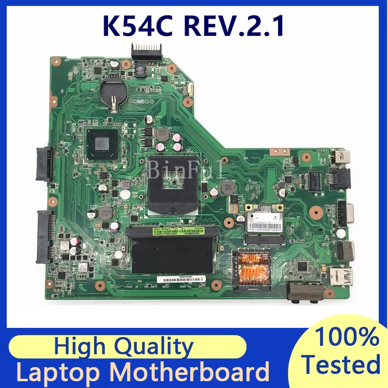 Laptop Motherboard para ASUS, 100% completo testado, funcionando bem, K54C REV.2.1, HM65 SLJ4P