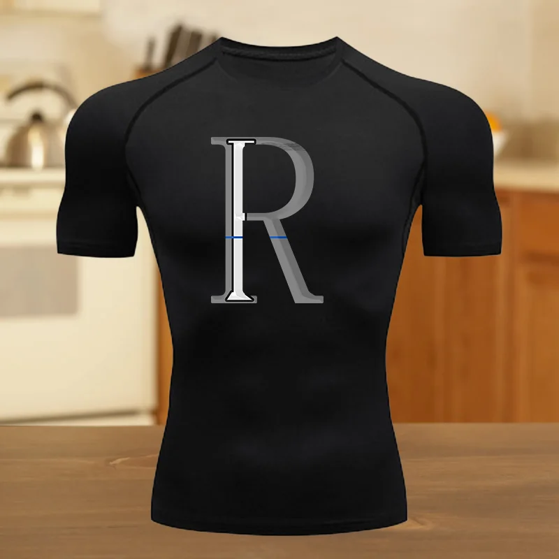 camiseta-masculina-de-compressao-atletica-de-verao-respiravel-secagem-rapida-alta-elasticidade-manga-curta-elasticidade-com-grafico-em-negrito-academia