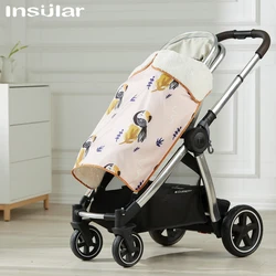 INSULAR Stroller Sleeping Bags Pram Warm Blankets Pushchair Windproof Quilt Flannel Swaddle Knit Wraps Waterproof Winter 85X64CM