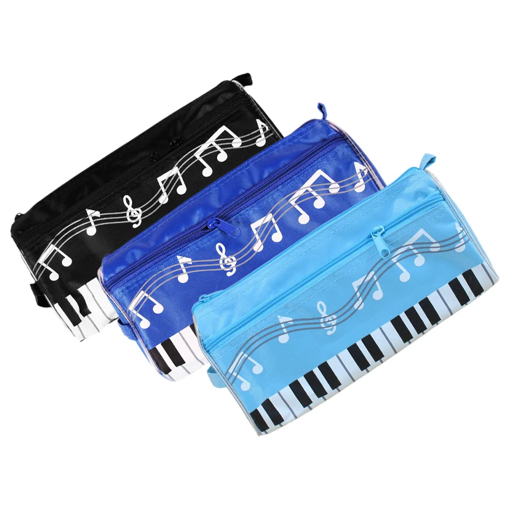 3 قطع حقيبة أقلام رصاص أنيقة وبسيطة مقاومة للاهتراء وخفيفة الوزن ذات سعة كبيرة منظم أقلام للطلاب والاستخدام المكتبي