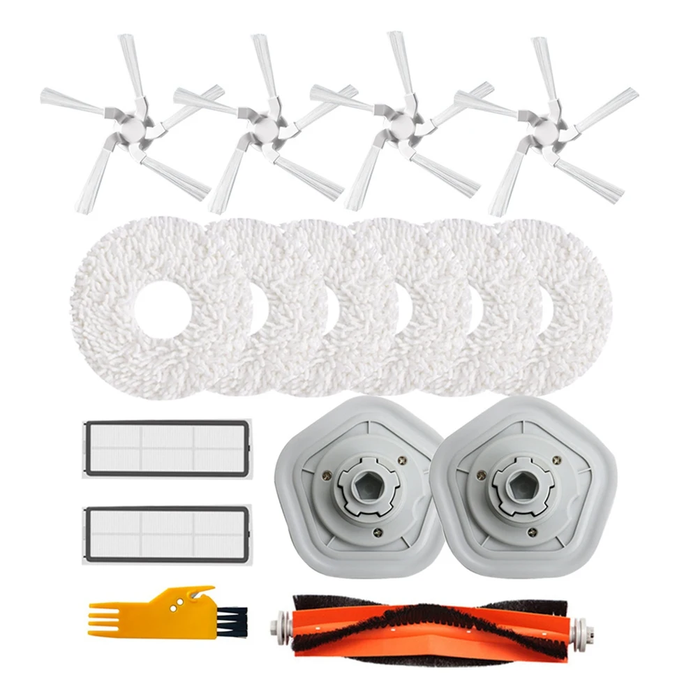 16Pcs Replacement Accessories Kit for Dreame W10/W10 Pro Robot Vacuum Cleaner Washable Filter Mop Cloth Main Side Brush