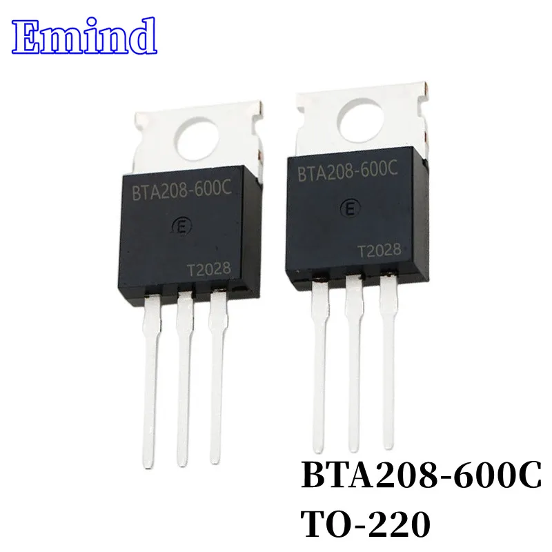 

10Pcs BTA208-600C BTA208 Thyristor TO-220 8A/600V DIP Triac Large Chip