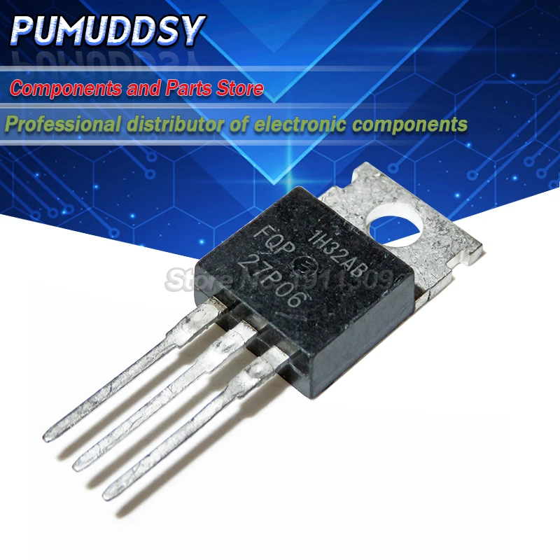 10PCS FQP27P06 TO220 27P06 TO-220 60V 27A