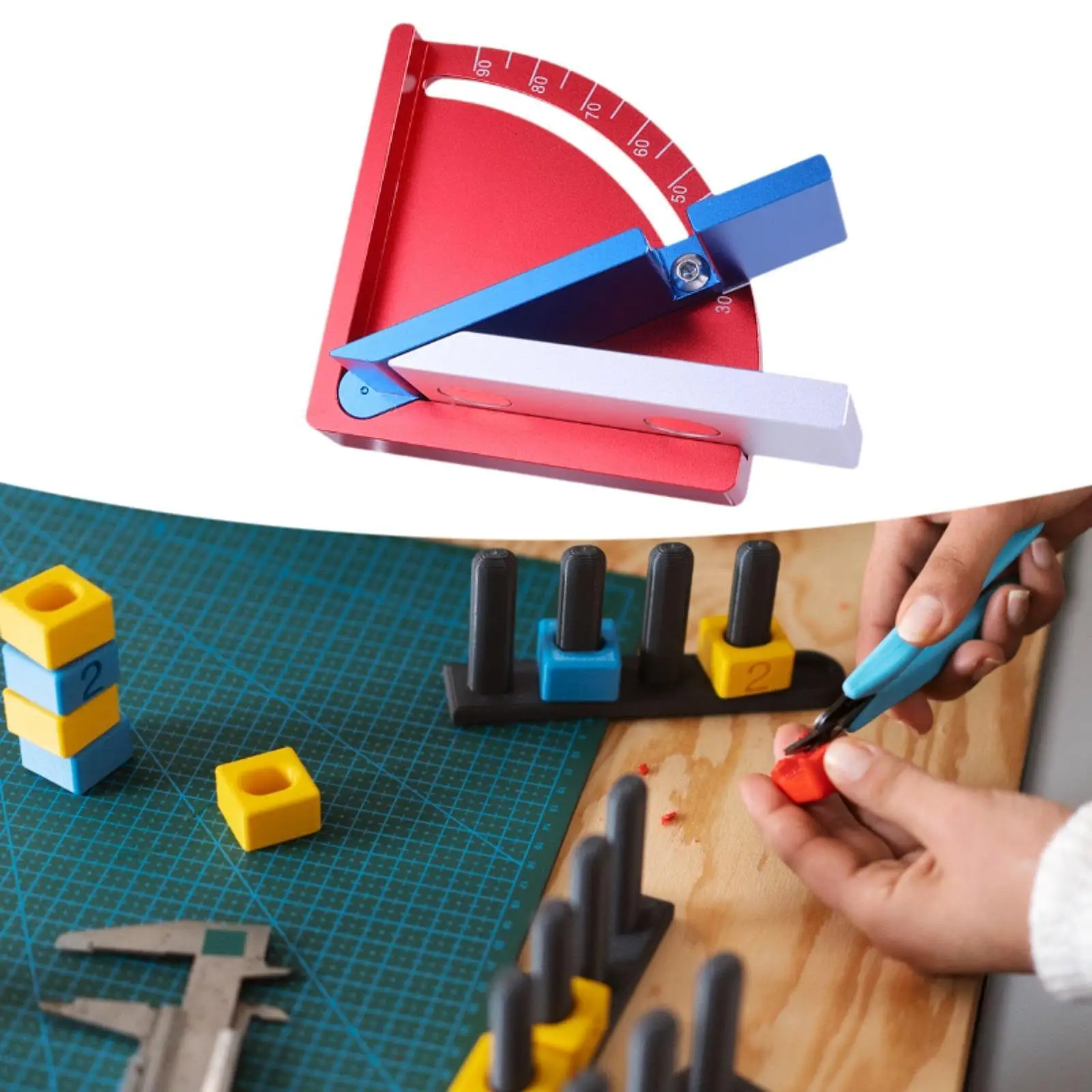 

Angle Adhesive Assistant Tool Easy to Use Multipurpose Adjustable Angle Compact Metal Model Construction Aid with Angled Guide
