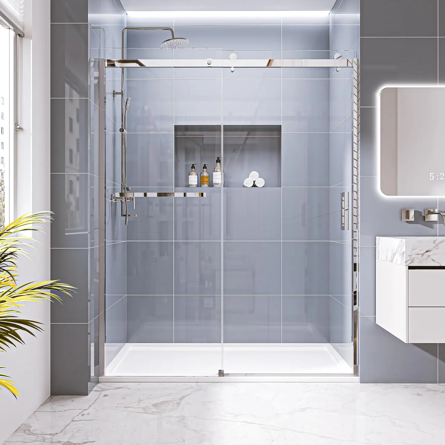 Sliding Shower Doors Semi-Frame 56