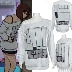 Momo Ayase Anime Dandadan Cosplay Costume White Shirt Loose Neckline Home Daily Suit Girl Women Holloween Roleplay Customized