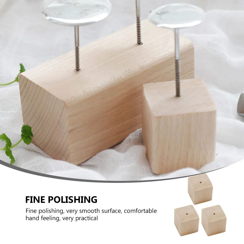 2 Pcs Mounting Base Decor Wood Decorated Decorating Table Tool Baking Carving Flower Nail Wooden Stand