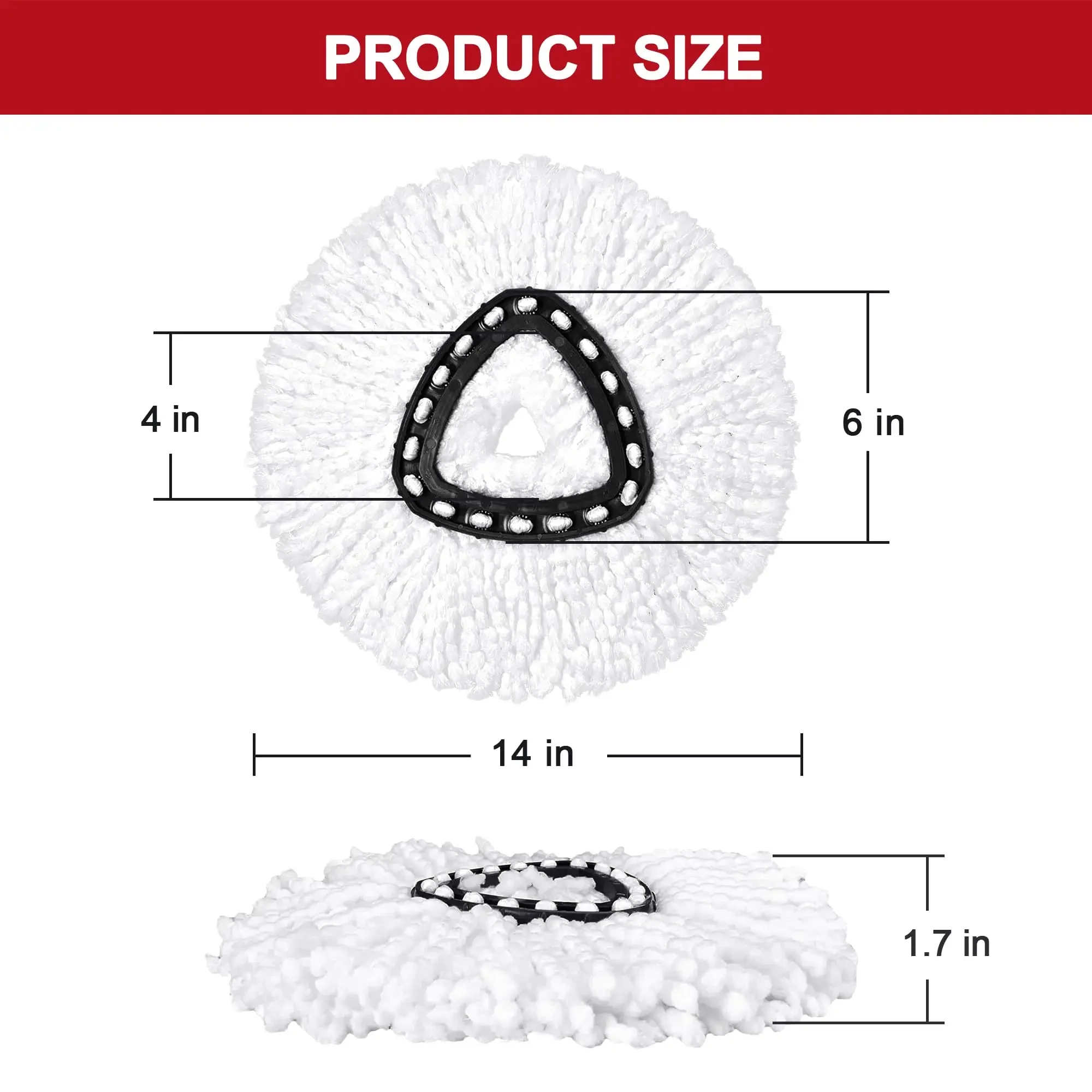 White Mop Head Cloth Replacement Microfiber Mop Refills Spin Mop Cloth Replacement Head for Vileda O-cedar Replacement Mop Heads image 6