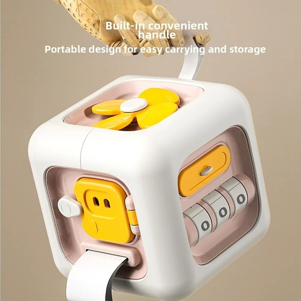 6 في 1 ألعاب تعليمية مونتيسوري محرك رفيع إبداعي متعدد الأغراض مفاتيح درج مكعب مشغول مهارات الممارسة #2