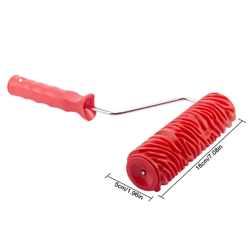 Gravado Zebra Stripe Pintura Rolo Com Alça, Decoração De Parede, 7"