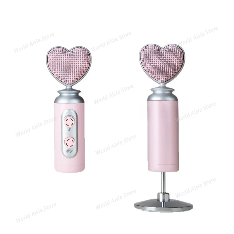 

Professional USB Noise Reduction Pink Condenser Microphone for Mobile Phone