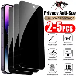 2-5pcs Full Cover Anti-Spy Screen Protector For iPhone 11 12 13 PRO MAX Privacy Glass For iPhone 14 Pro 8 Plus XS Max XR Tempere