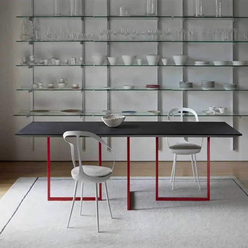 Minimalist solid wood desk, creative rectangular conference table, simple and light luxury